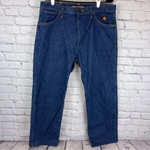 Wrangler FR Jeans Men’s 35x28 Original Straight Leg Flame Resistant Cat 2 HEMMED